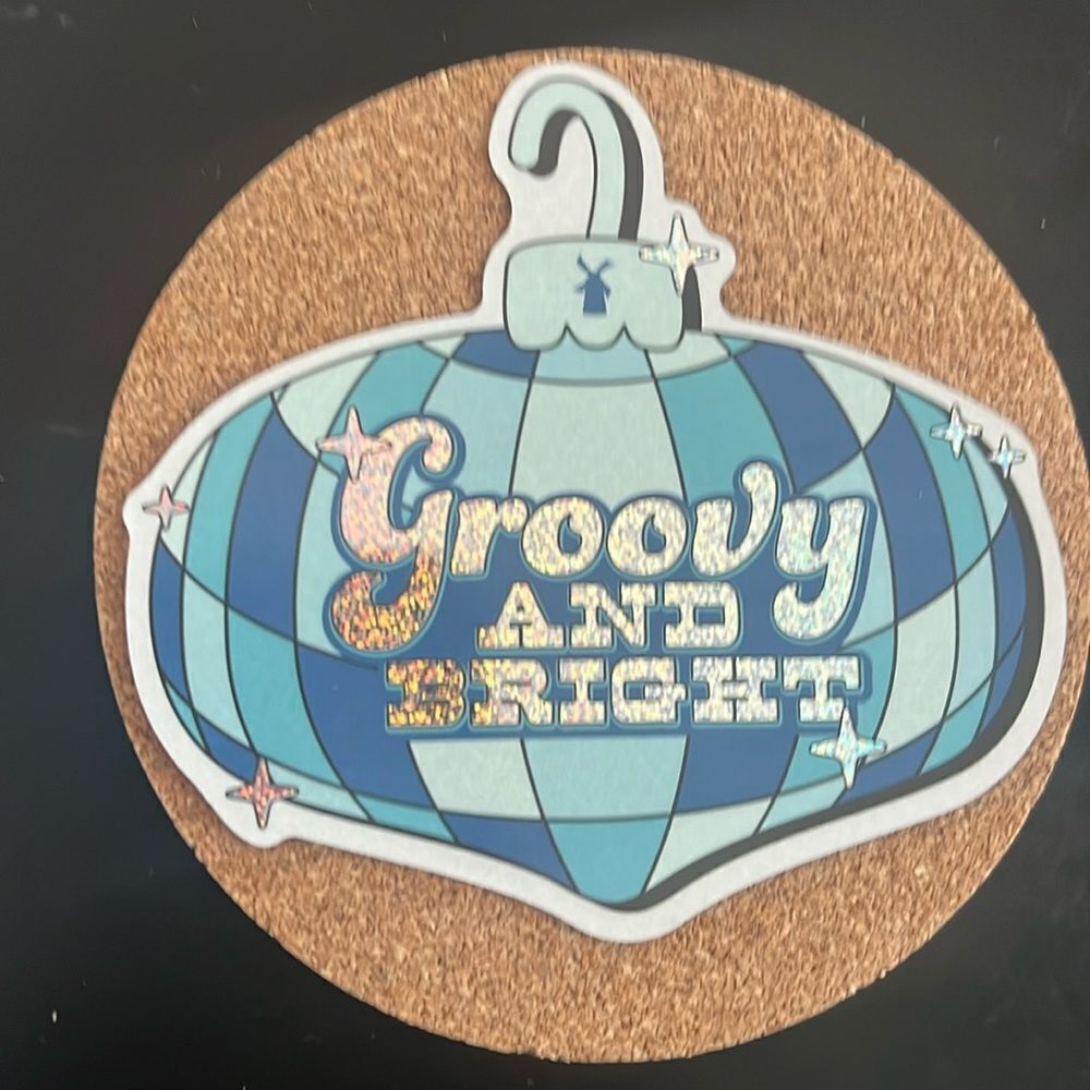NEWEST DUTCH BROS CHRISTMAS STICKER GROOVY AND BRIGHT